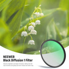 NEEWER Black Pro-Mist 1 Filter Dream Cinematic Effect Camera Ultra-Slim Filter